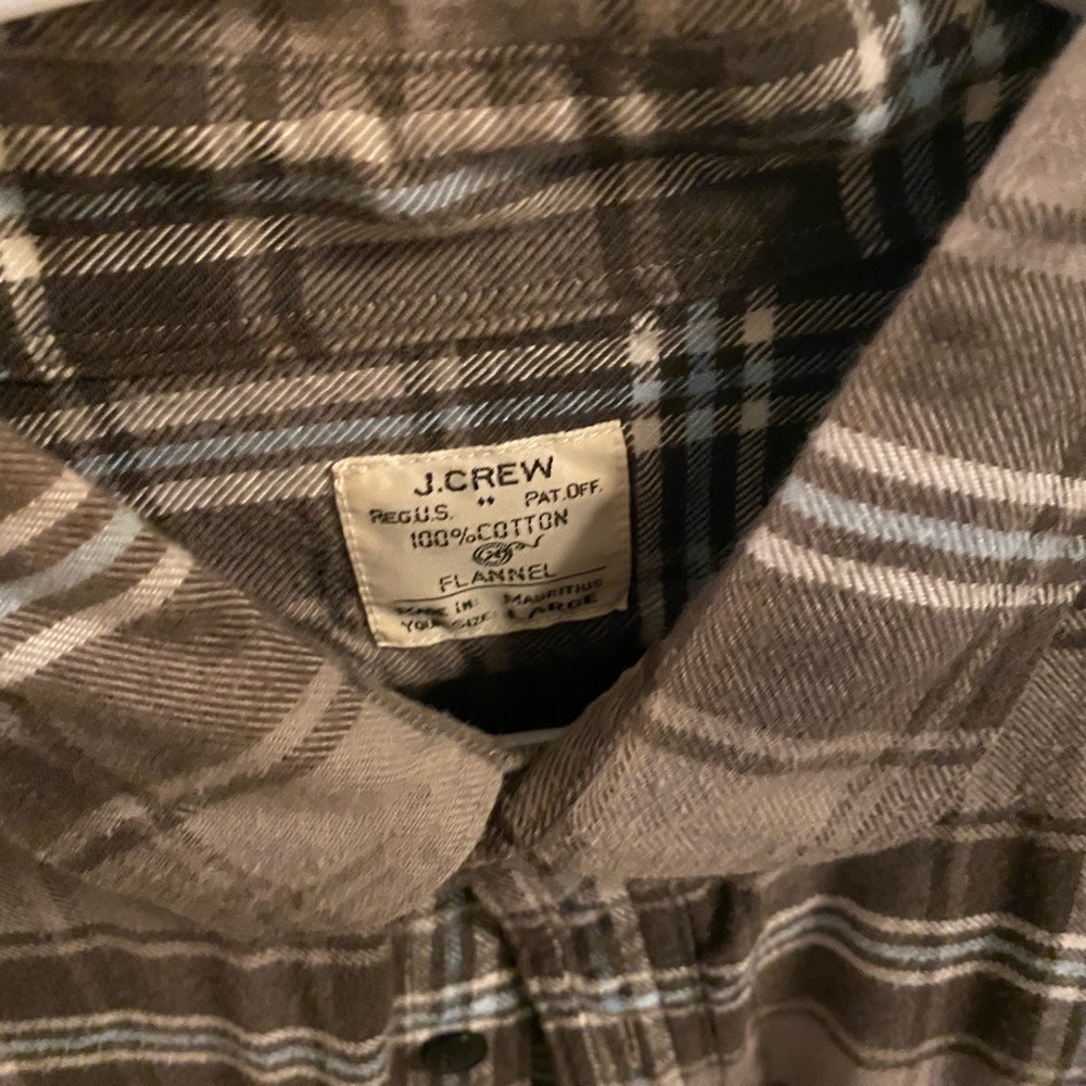 Gray Jcrew factory flannel - L
